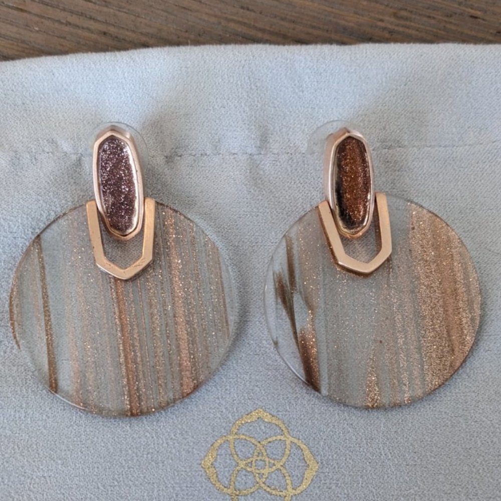 KENDRA SCOTT Didi earrings - Rose Gold w/Bronze shimmer
